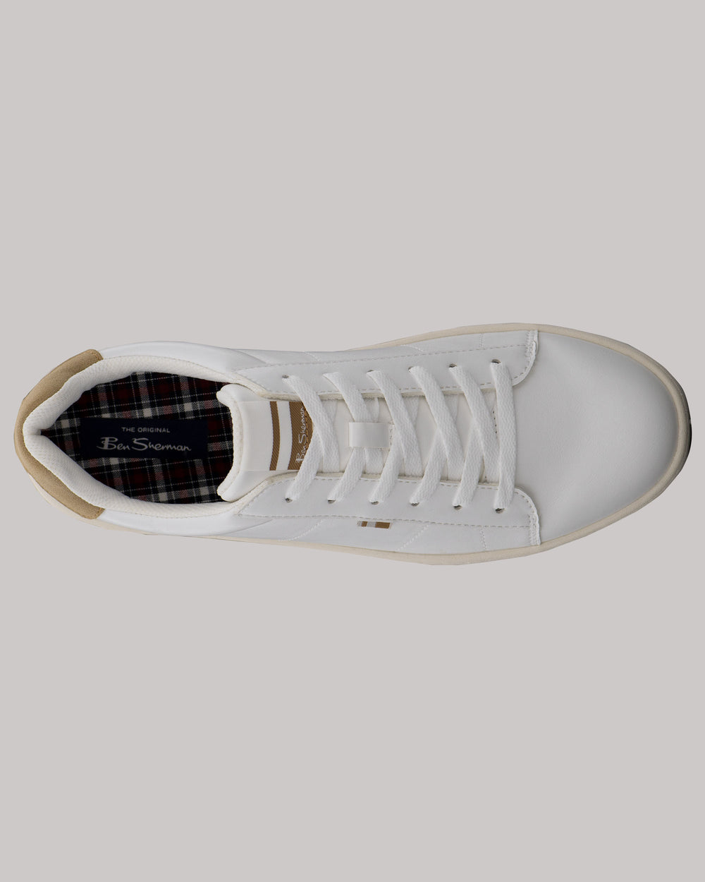 Basket Ben Sherman Hampton Blanche Marron | FQX-95182111